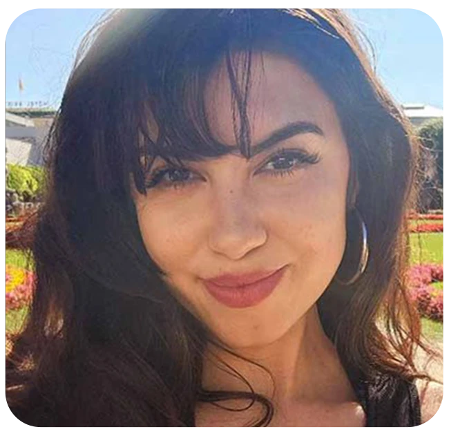 Woman smiling outdoors