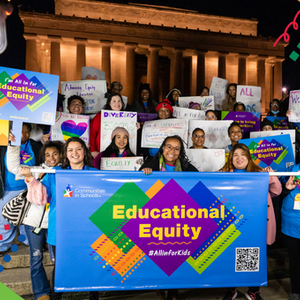 2022 Educational Equity Celebration in front of the Lincoln Memorial