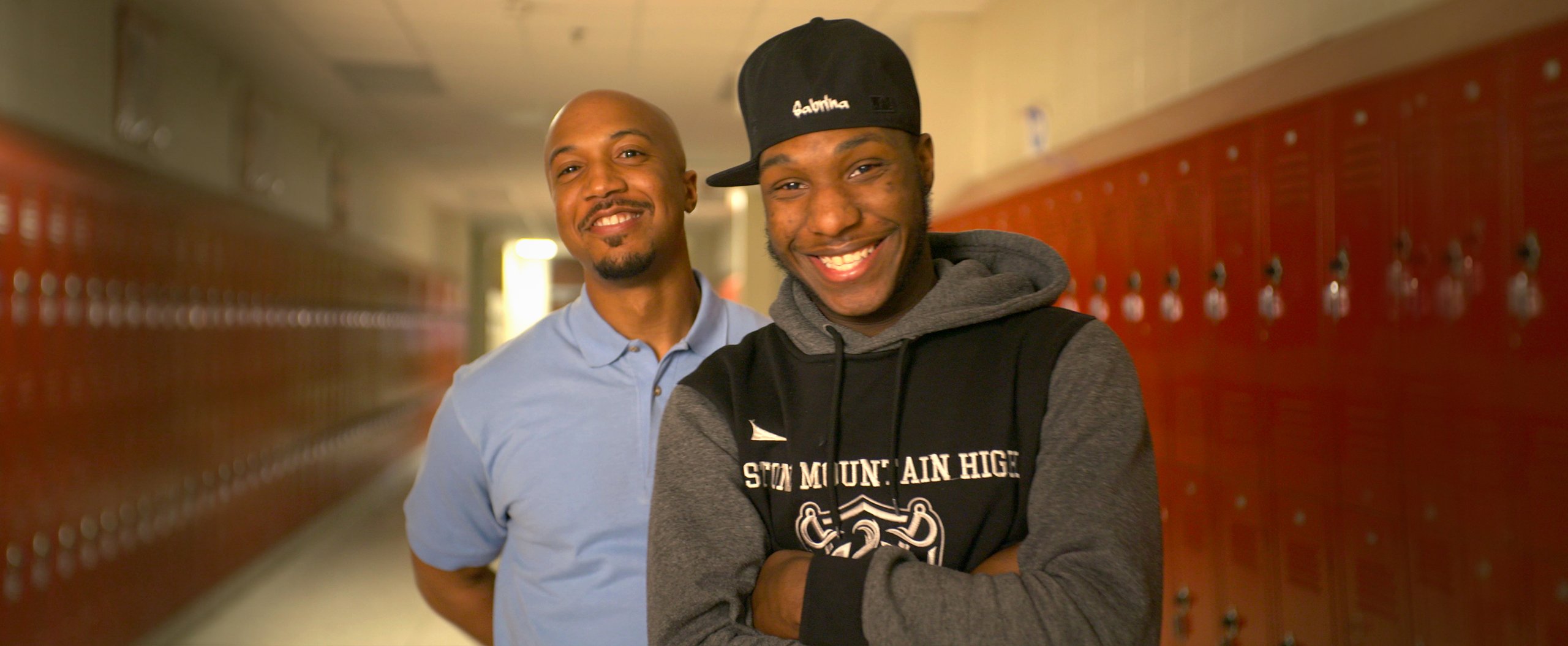 Ja-Mez, a graduating senior and Site Coordinator Darrell Smith from CIS of Atlanta