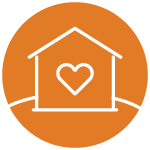 Icon of house with a heart