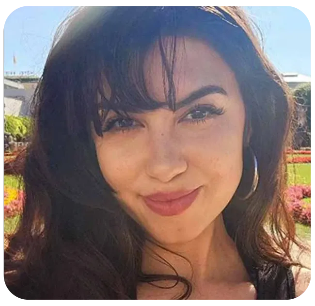 Woman smiling outdoors
