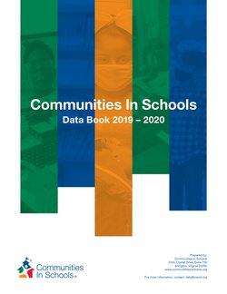 2019-2020 Communities In Schools Data Book